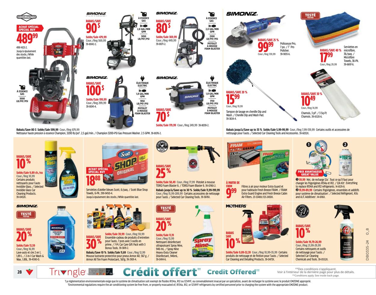 Circulaire Canadian Tire 22.08.2024 - 28.08.2024