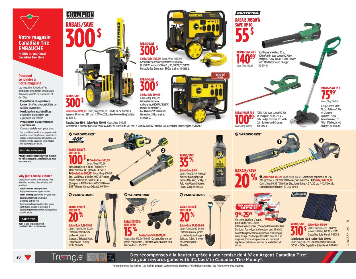 Circulaire Canadian Tire 22.08.2024 - 28.08.2024