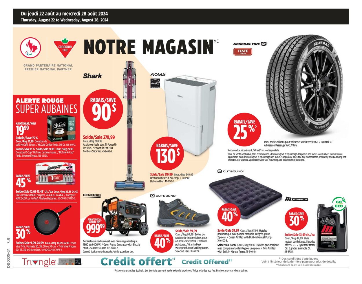 Circulaire Canadian Tire 22.08.2024 - 28.08.2024