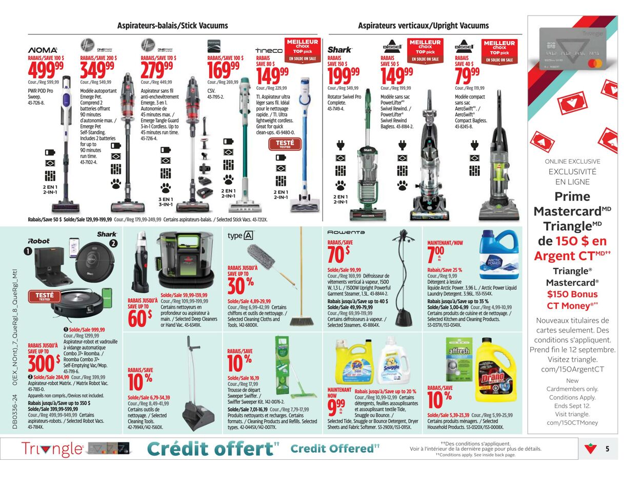 Circulaire Canadian Tire 29.08.2024 - 04.09.2024