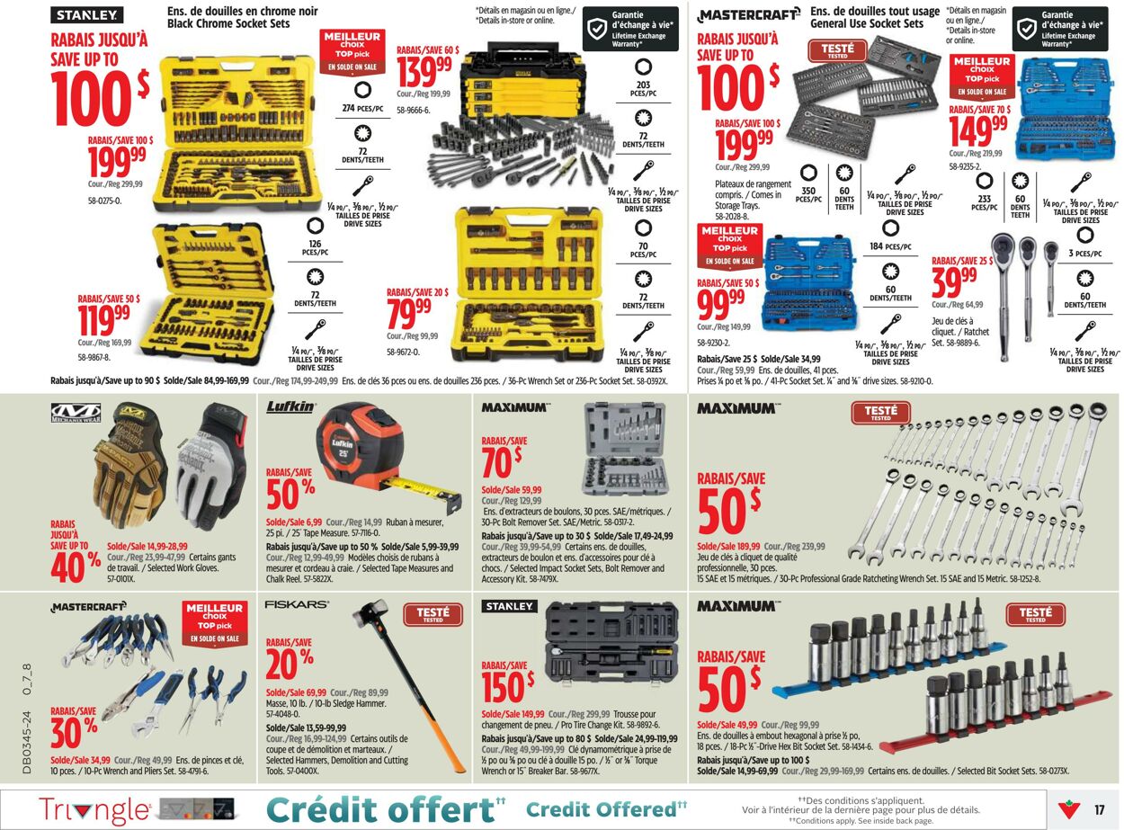 Circulaire Canadian Tire 31.10.2024 - 06.11.2024