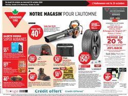 Circulaire Canadian Tire 31.10.2024 - 06.11.2024