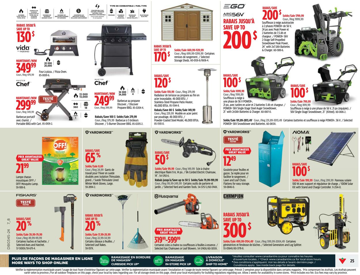 Circulaire Canadian Tire 31.10.2024 - 06.11.2024