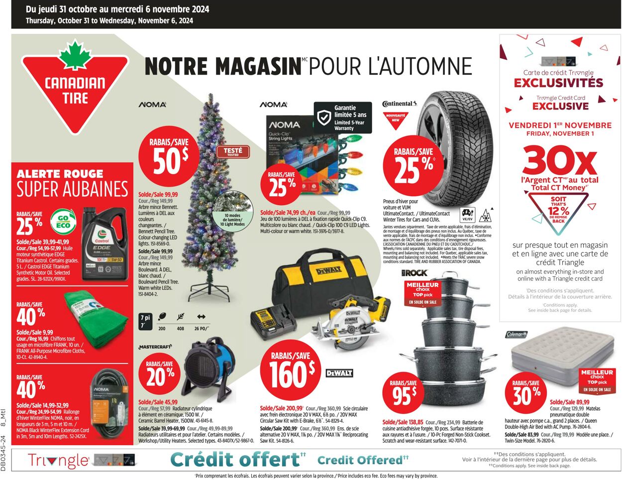 Circulaire Canadian Tire 31.10.2024 - 06.11.2024