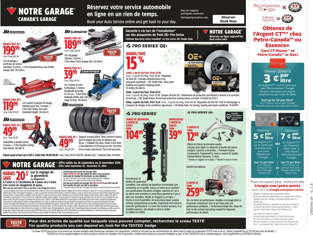 Circulaire Canadian Tire 07.11.2024 - 13.11.2024