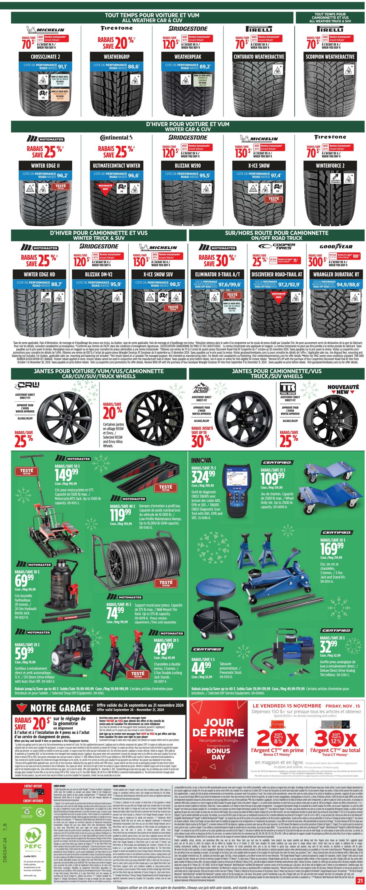 Circulaire Canadian Tire 14.11.2024 - 20.11.2024