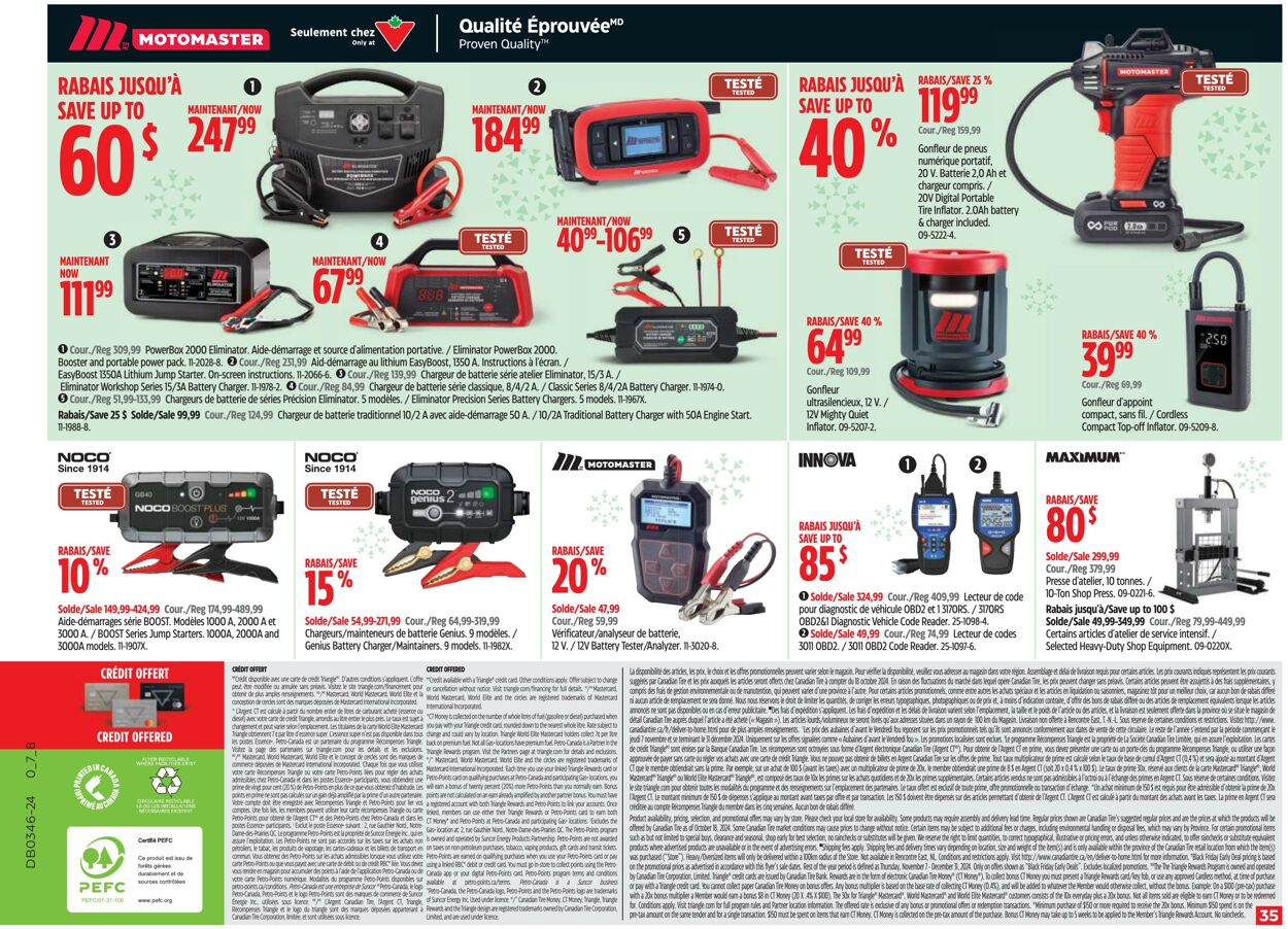 Circulaire Canadian Tire 07.11.2024 - 13.11.2024