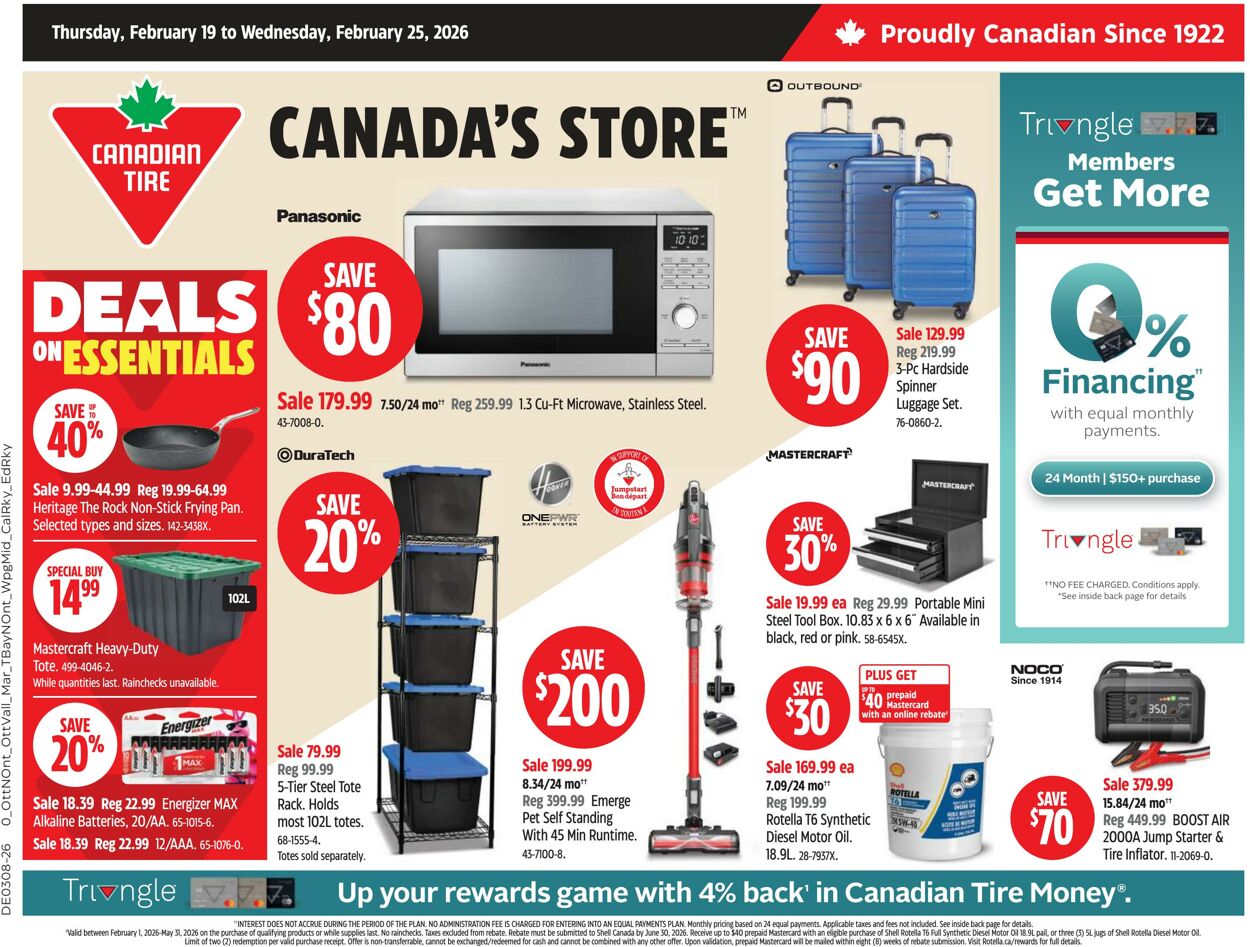 Circulaire Canadian Tire 20.02.2026 - 28.02.2026