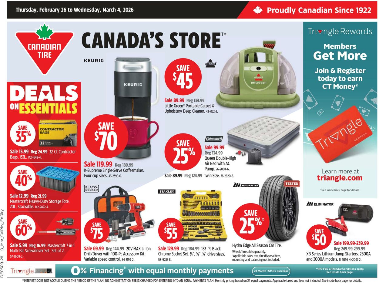 Circulaire Canadian Tire 25.02.2026 - 05.03.2026