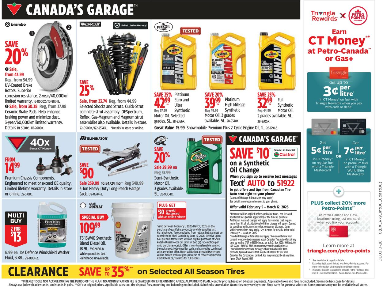 Circulaire Canadian Tire 05.03.2026 - 13.03.2026