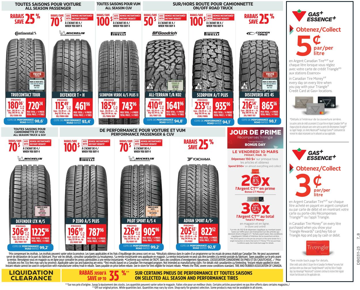 Circulaire Canadian Tire 09.03.2023 - 15.03.2023