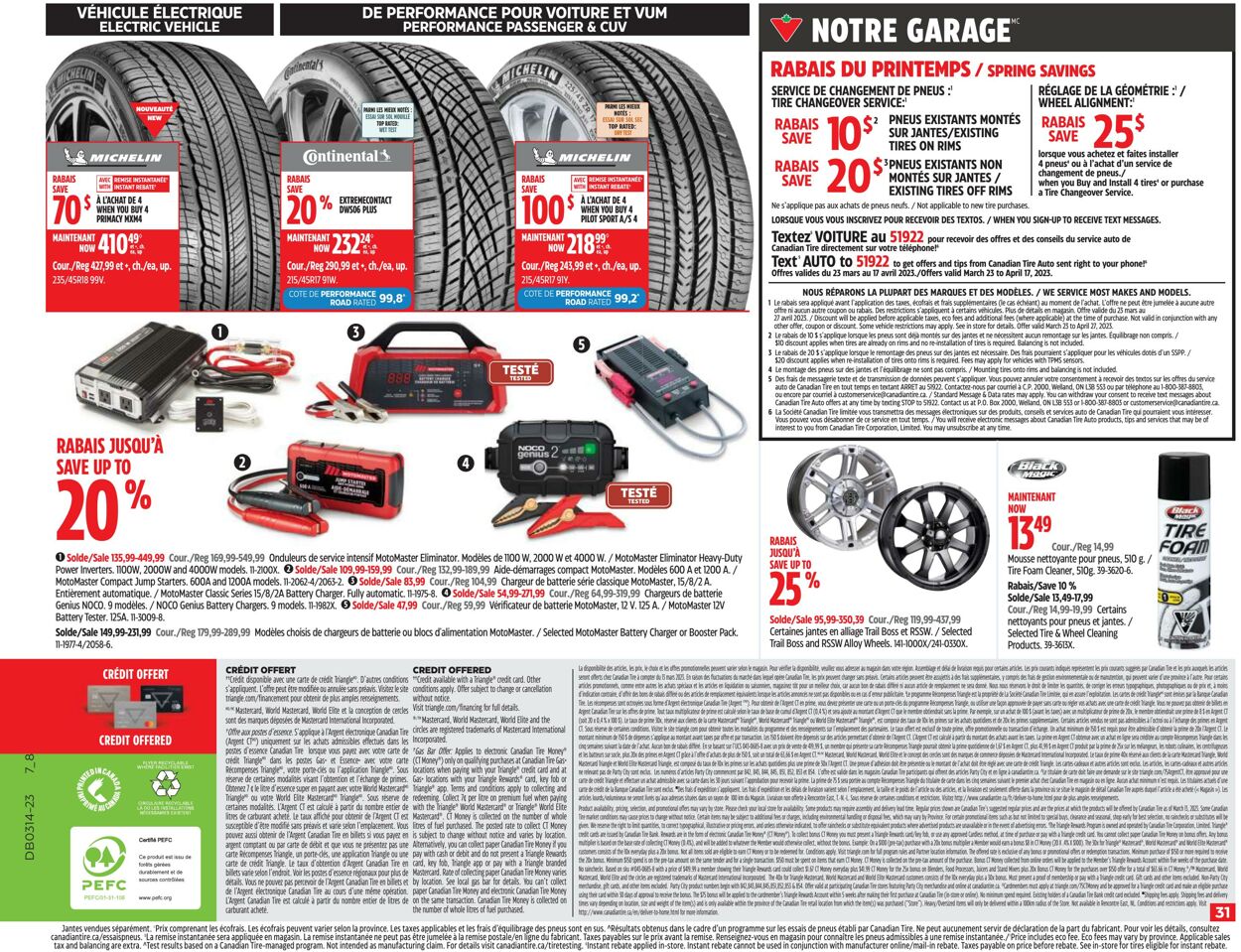 Circulaire Canadian Tire 30.03.2023 - 05.04.2023