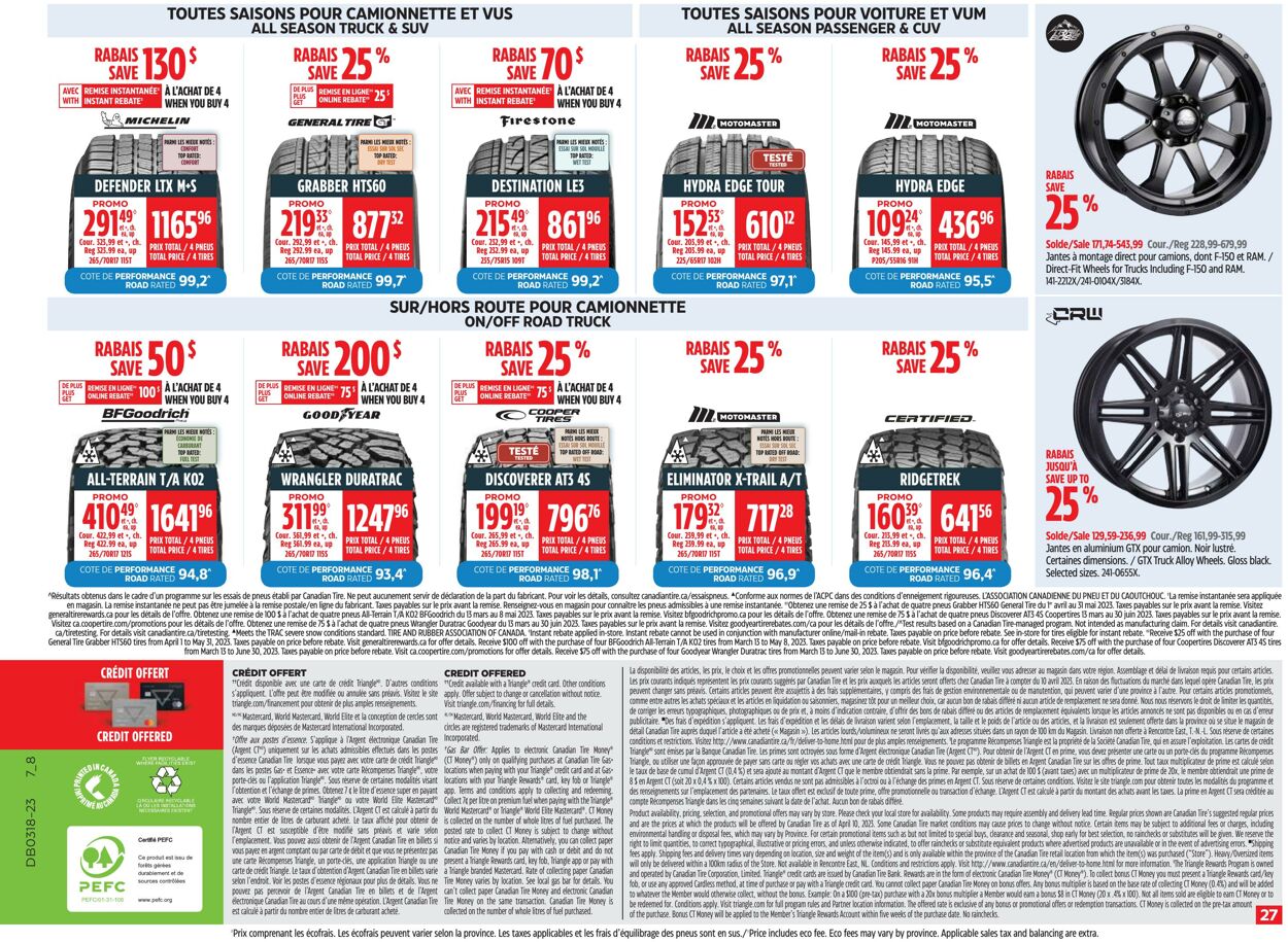 Circulaire Canadian Tire 27.04.2023 - 03.05.2023