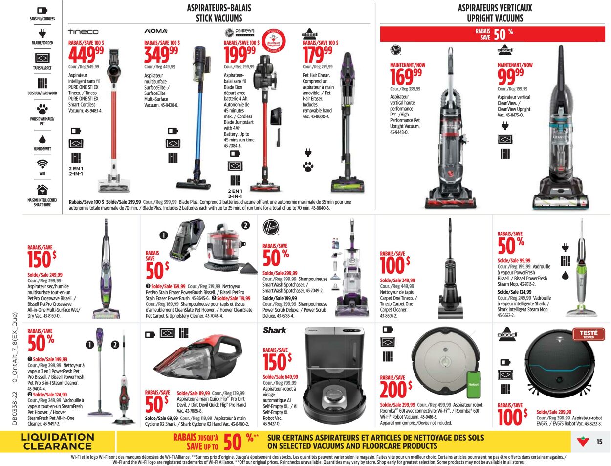 Circulaire Canadian Tire 15.09.2022 - 21.09.2022