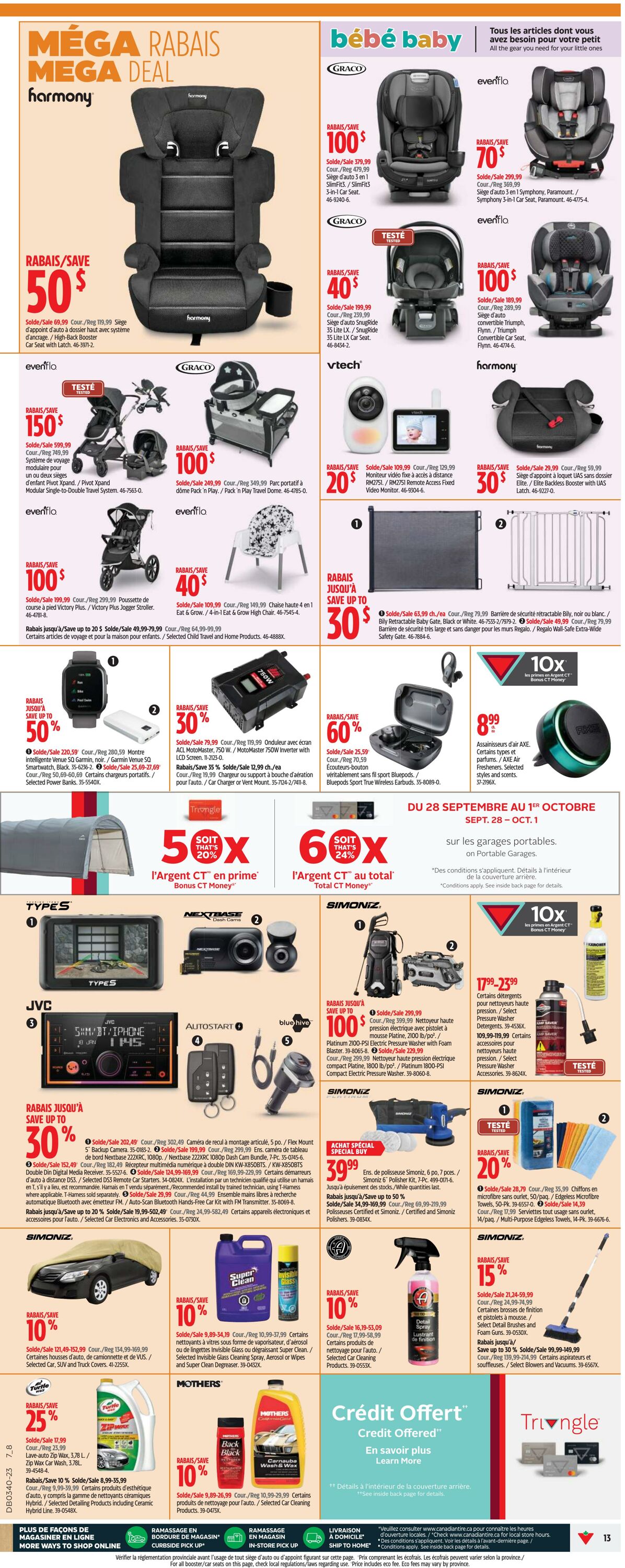 Circulaire Canadian Tire 28.09.2023 - 04.10.2023