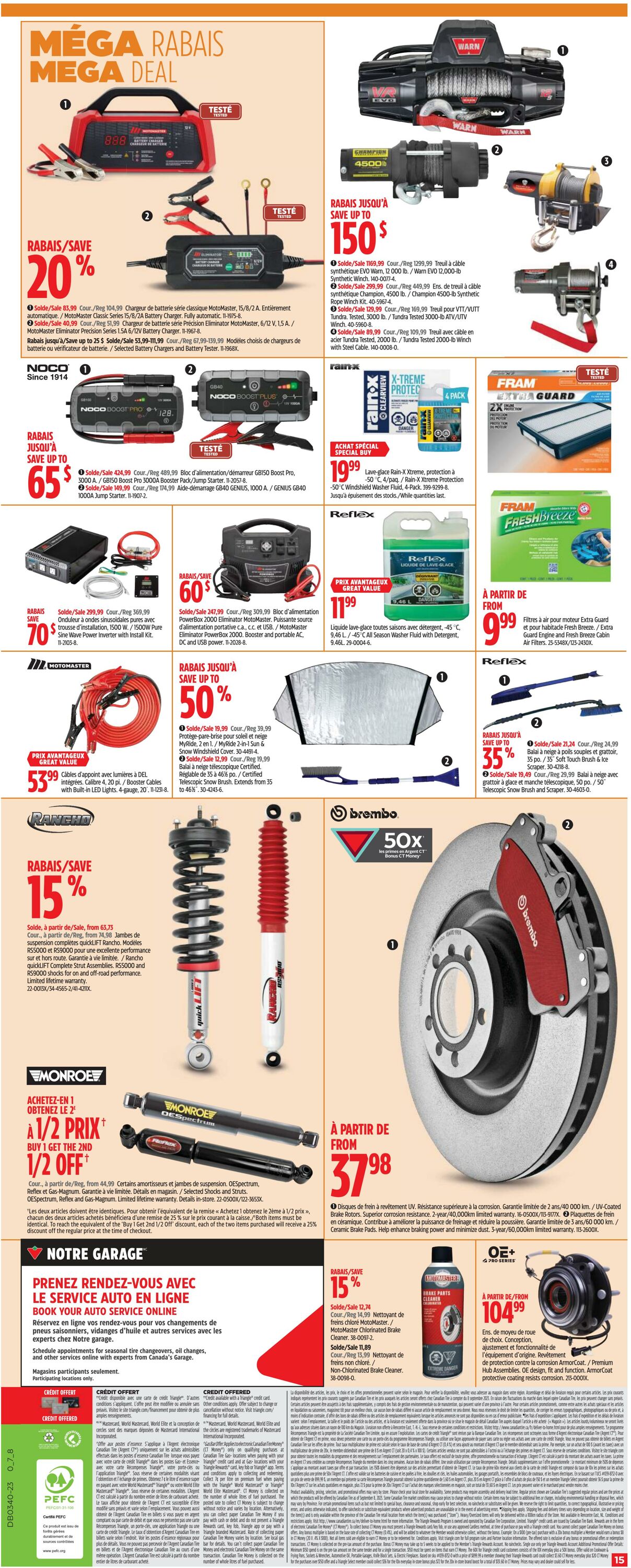 Circulaire Canadian Tire 28.09.2023 - 04.10.2023