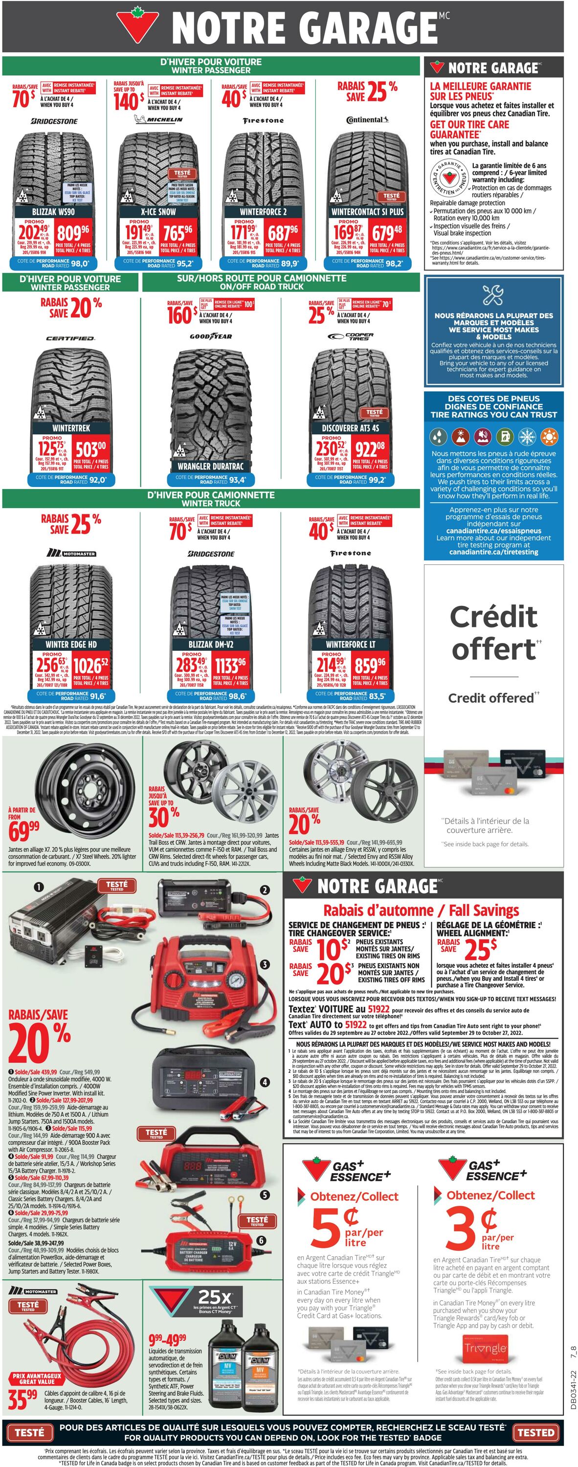 Circulaire Canadian Tire 06.10.2022 - 12.10.2022