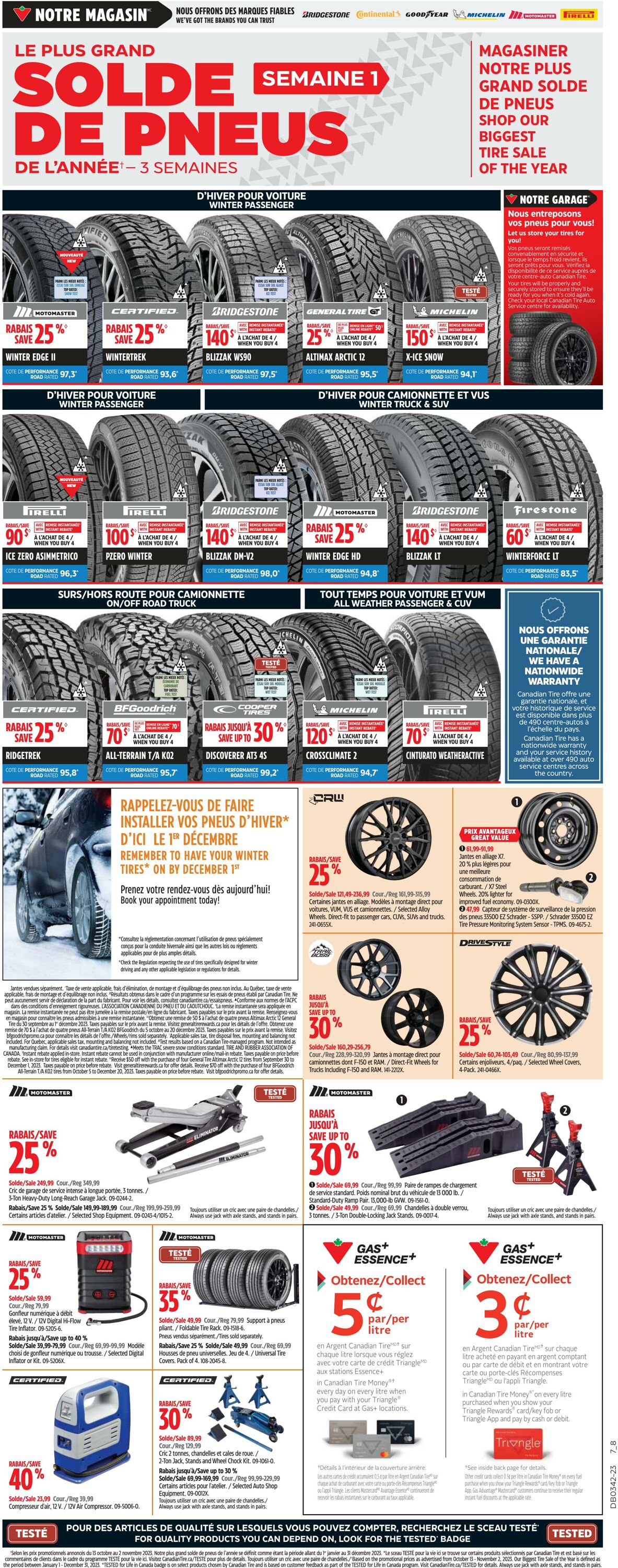 Circulaire Canadian Tire 12.10.2023 - 18.10.2023