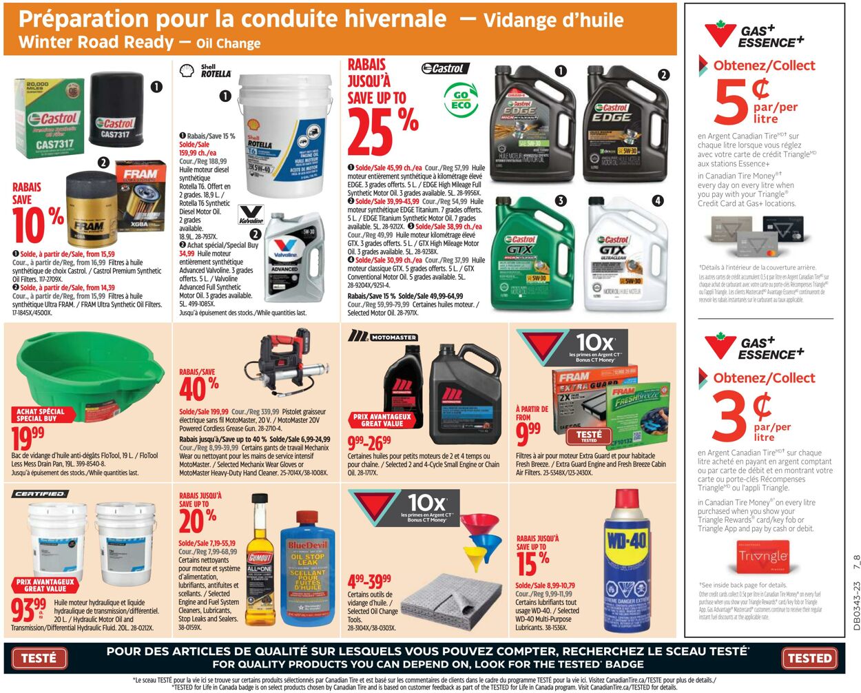 Circulaire Canadian Tire 19.10.2023 - 25.10.2023