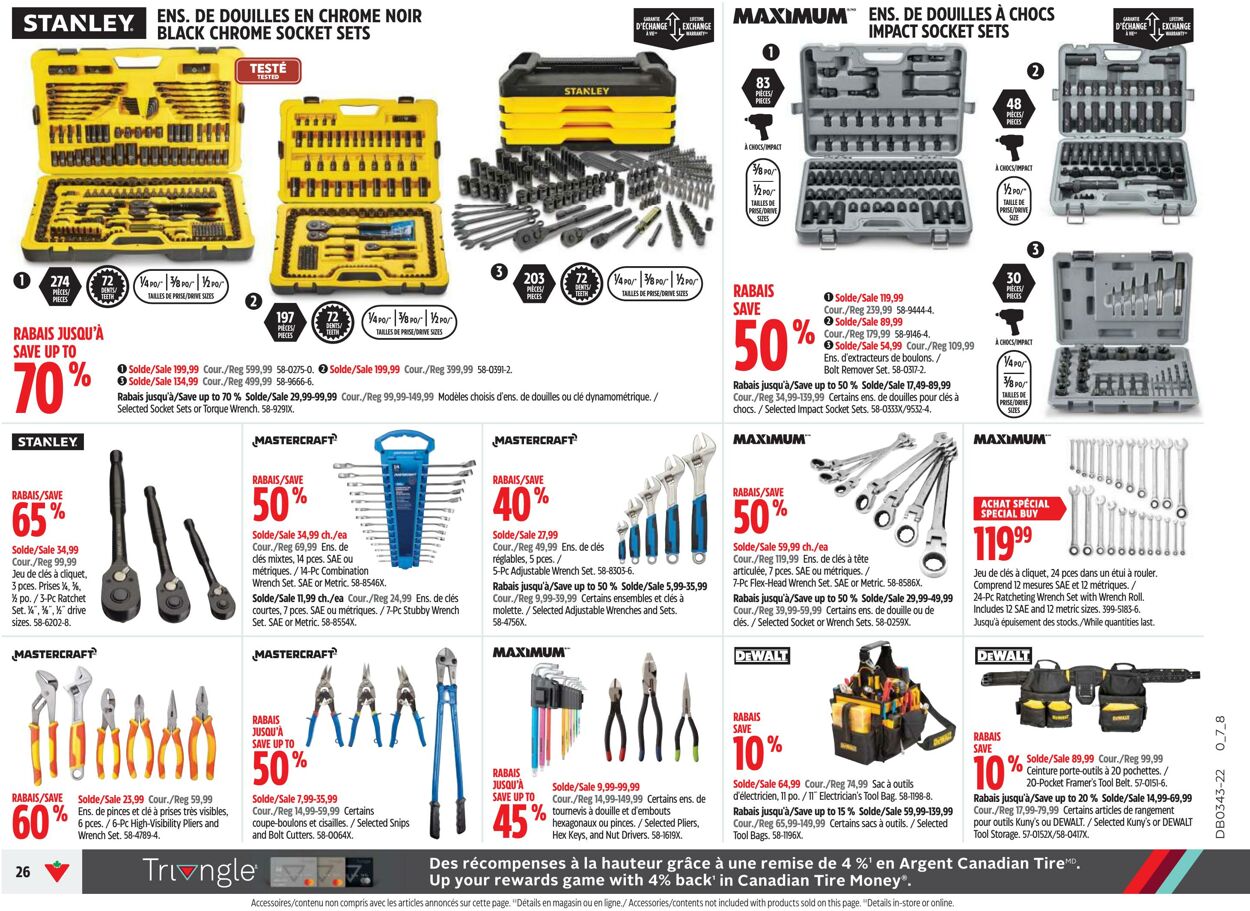 Circulaire Canadian Tire 20.10.2022 - 26.10.2022