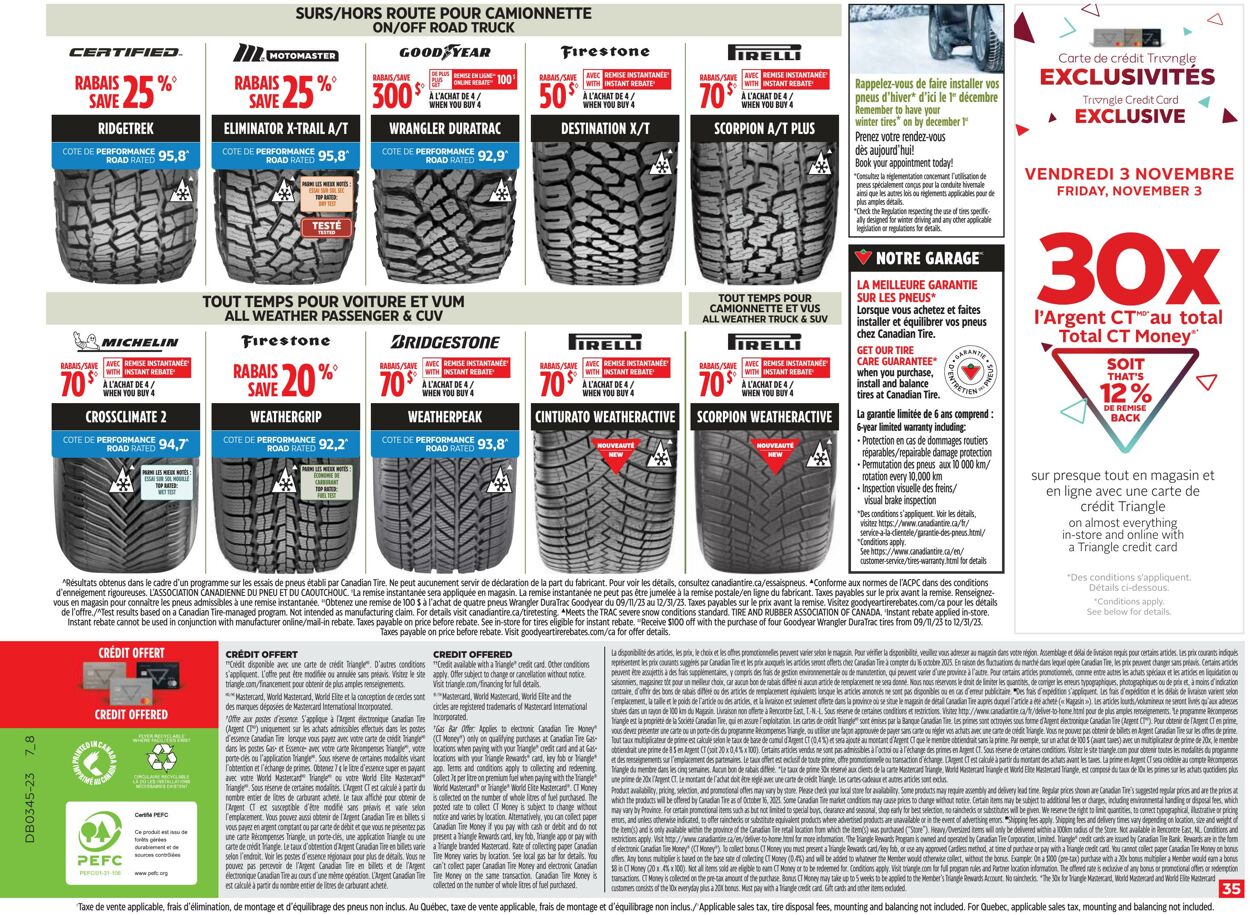 Circulaire Canadian Tire 02.11.2023 - 08.11.2023