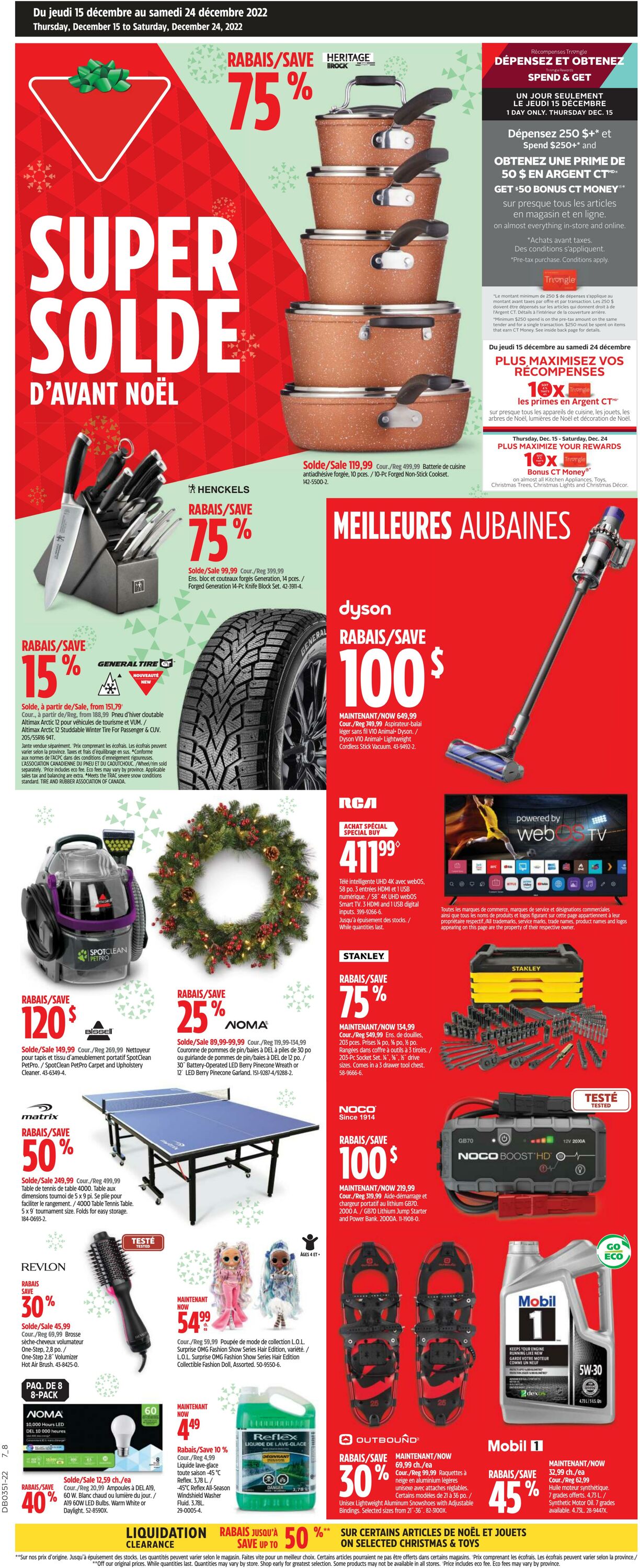 Circulaire Canadian Tire 15.12.2022 - 24.12.2022