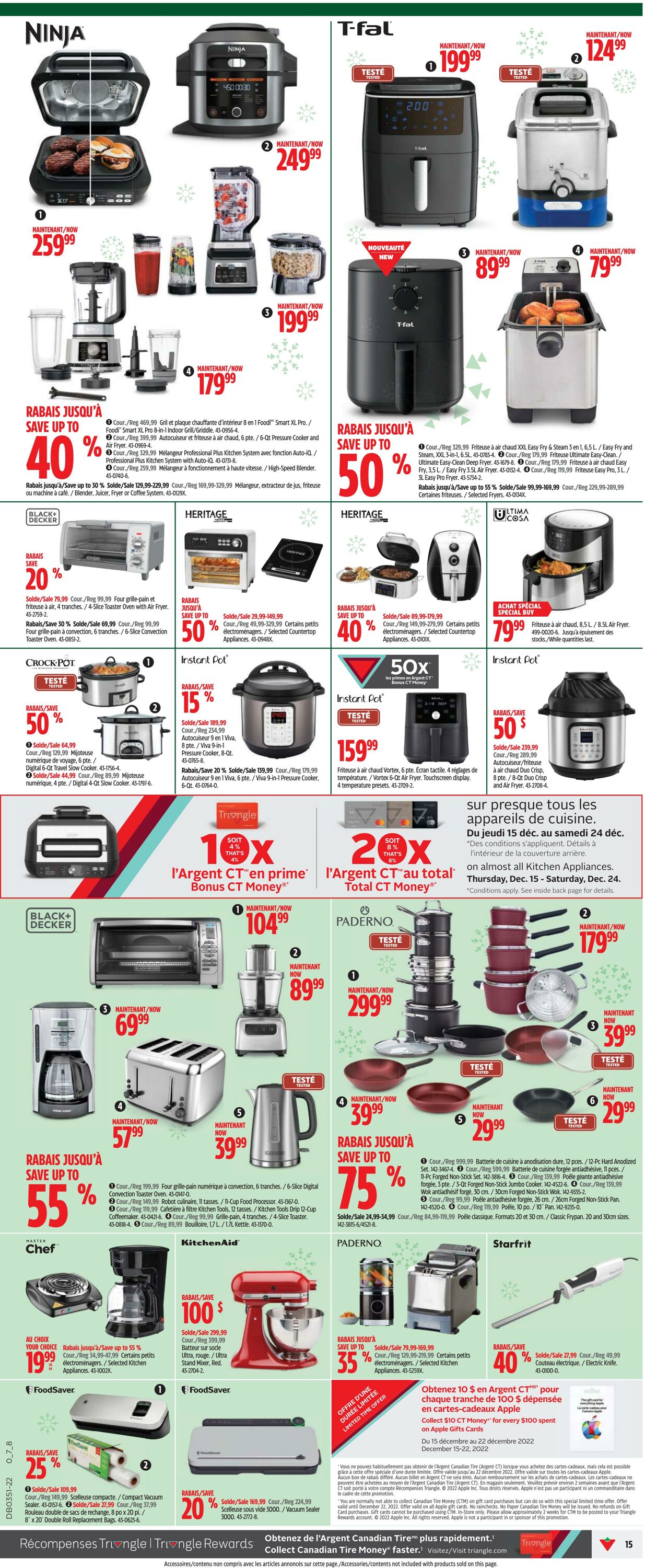 Circulaire Canadian Tire 15.12.2022 - 24.12.2022