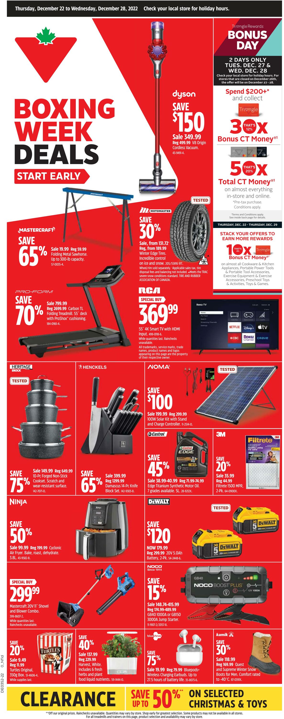 Circulaire Canadian Tire 22.12.2022 - 28.12.2022