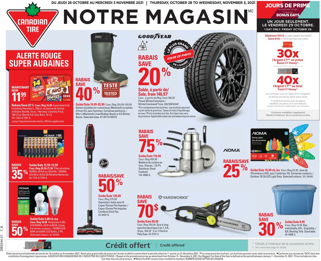Circulaire Canadian Tire 29.10.2021 - 04.11.2021
