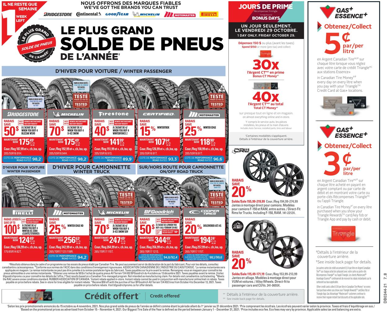 Circulaire Canadian Tire 29.10.2021 - 04.11.2021