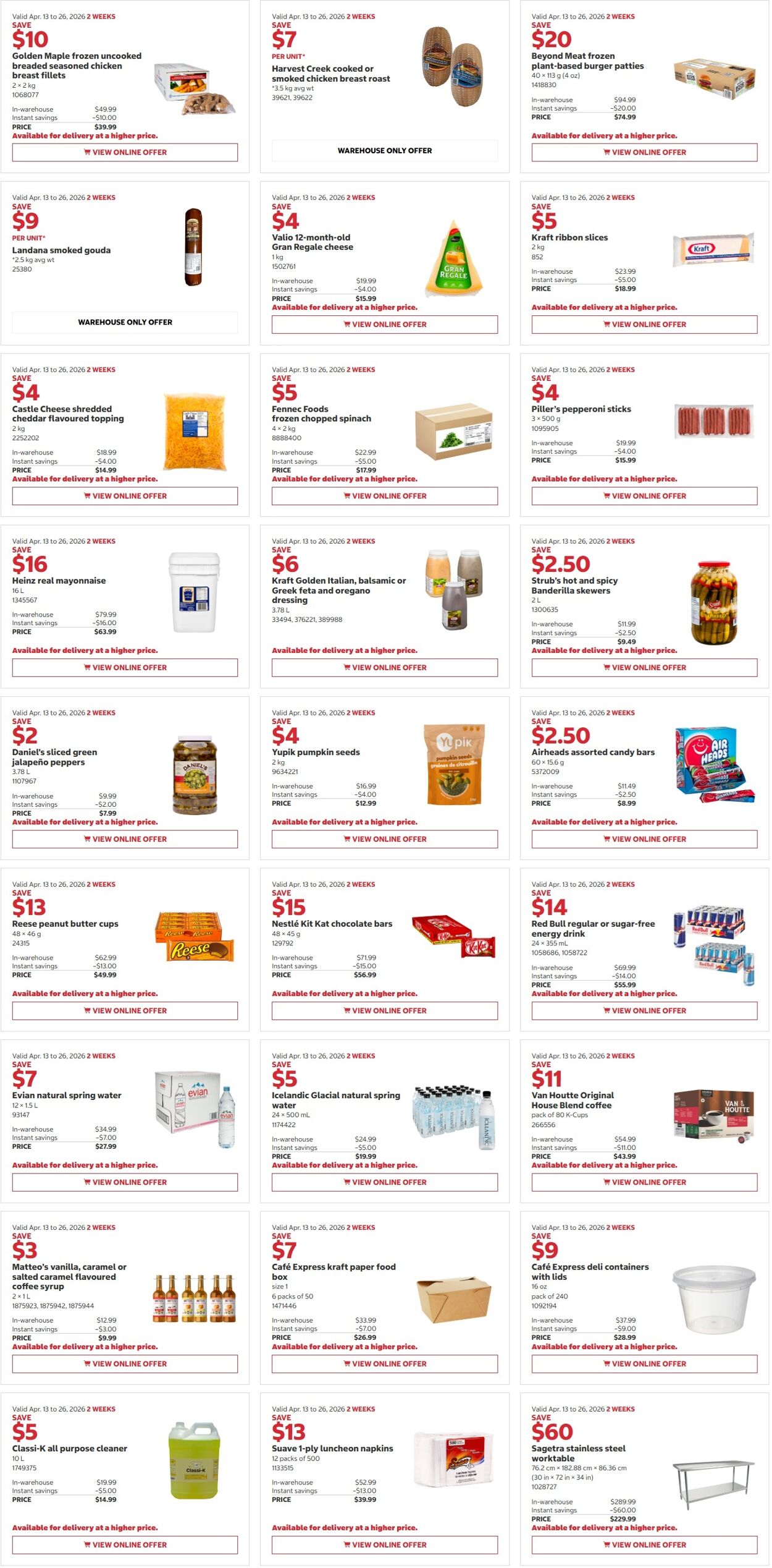 Circulaire Costco 13.04.2026 - 26.04.2026