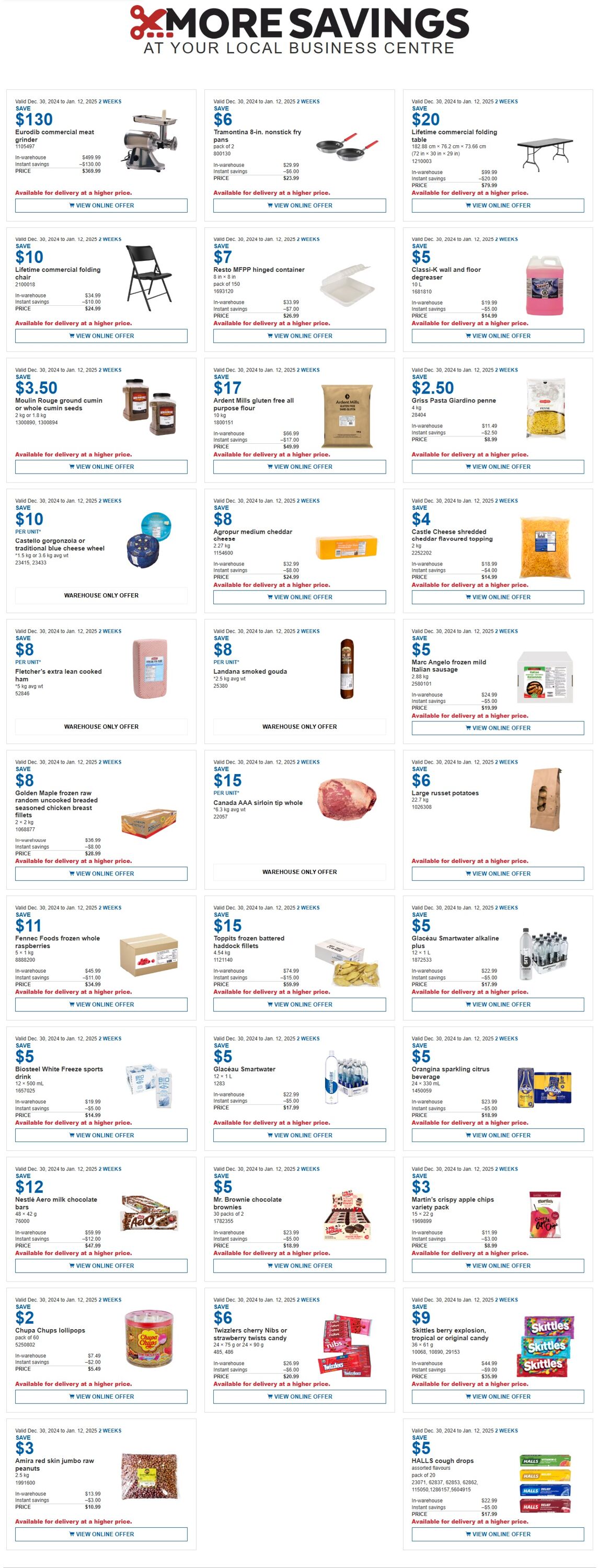 Circulaire Costco 30.12.2024 - 12.01.2025