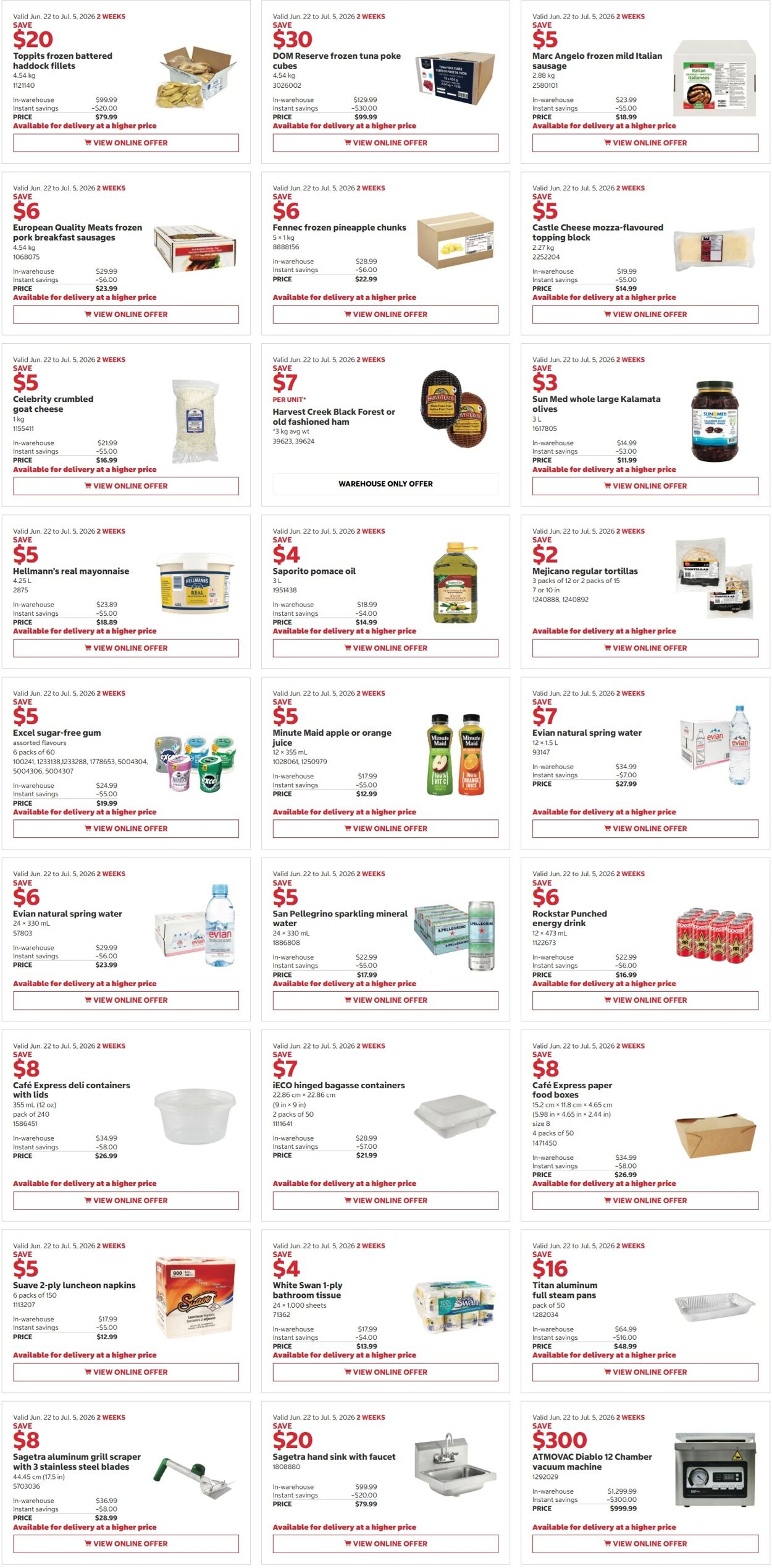 Circulaire Costco - Costco Business Centre Instant Savings Flyer June 22 to July 5 22 juin 2026 - 5 juil. 2026