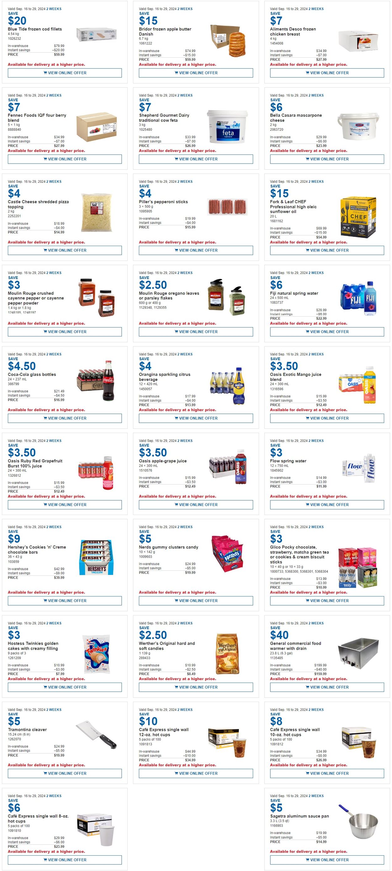 Circulaire Costco - Costco Business Centre Instant Savings Flyer September 16 to 29 16 sept. 2024 - 29 sept. 2024