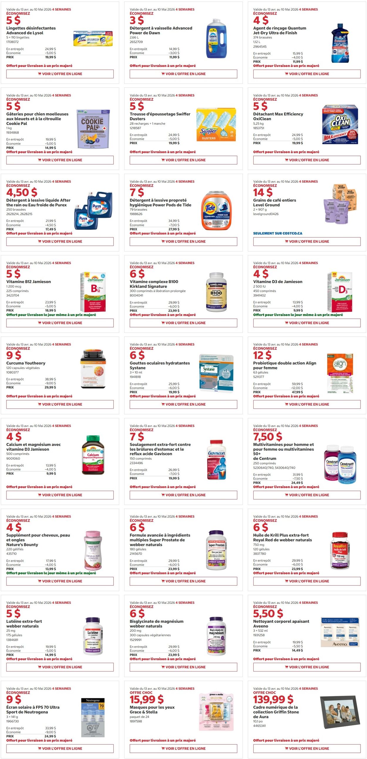 Circulaire Costco 13.04.2026 - 26.04.2026