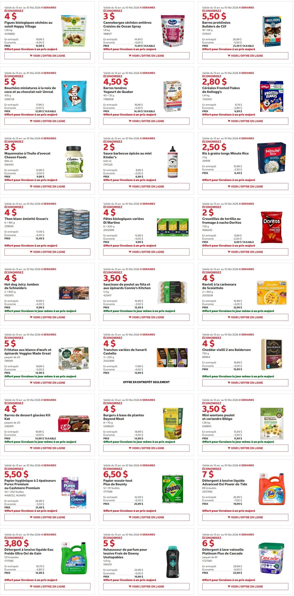 Circulaire Costco 13.04.2026 - 26.04.2026