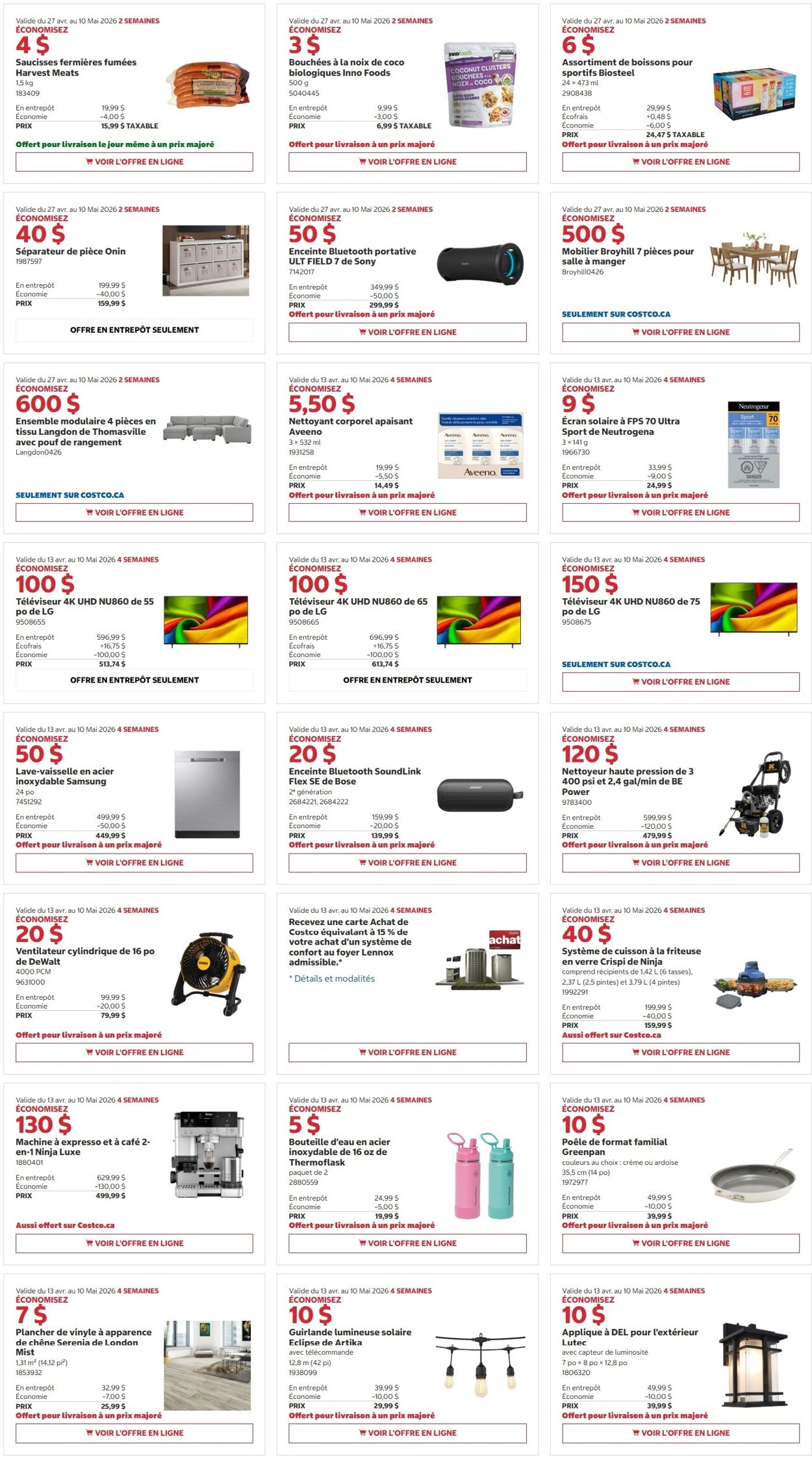 Circulaire Costco 27.04.2026 - 10.05.2026