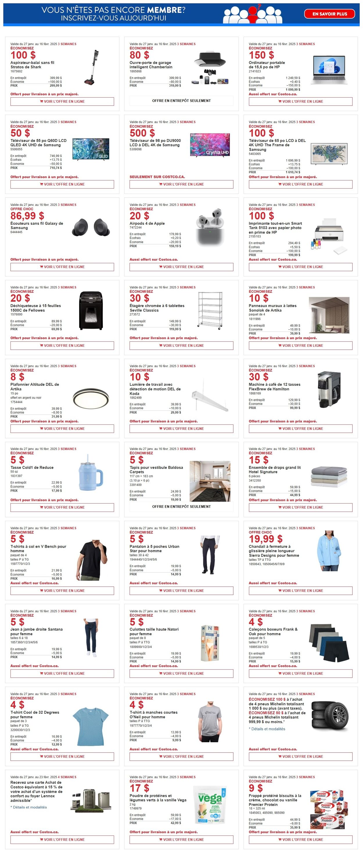 Circulaire Costco 27.01.2025 - 16.02.2025