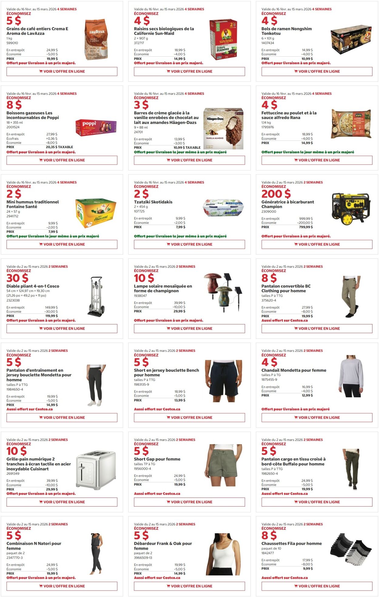Circulaire Costco 02.03.2026 - 15.03.2026