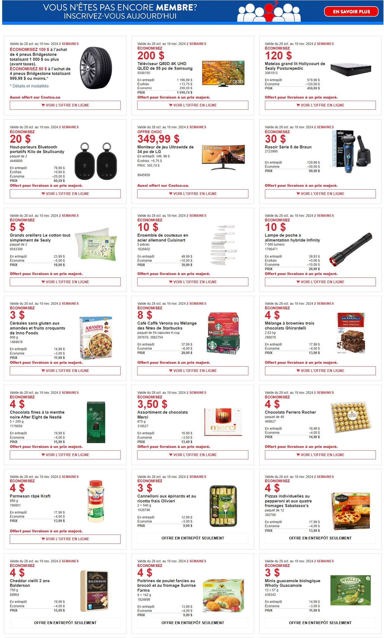 Circulaire Costco - Costco (QC) Weekly Savings October 28 to November 10 28 oct. 2024 - 10 nov. 2024