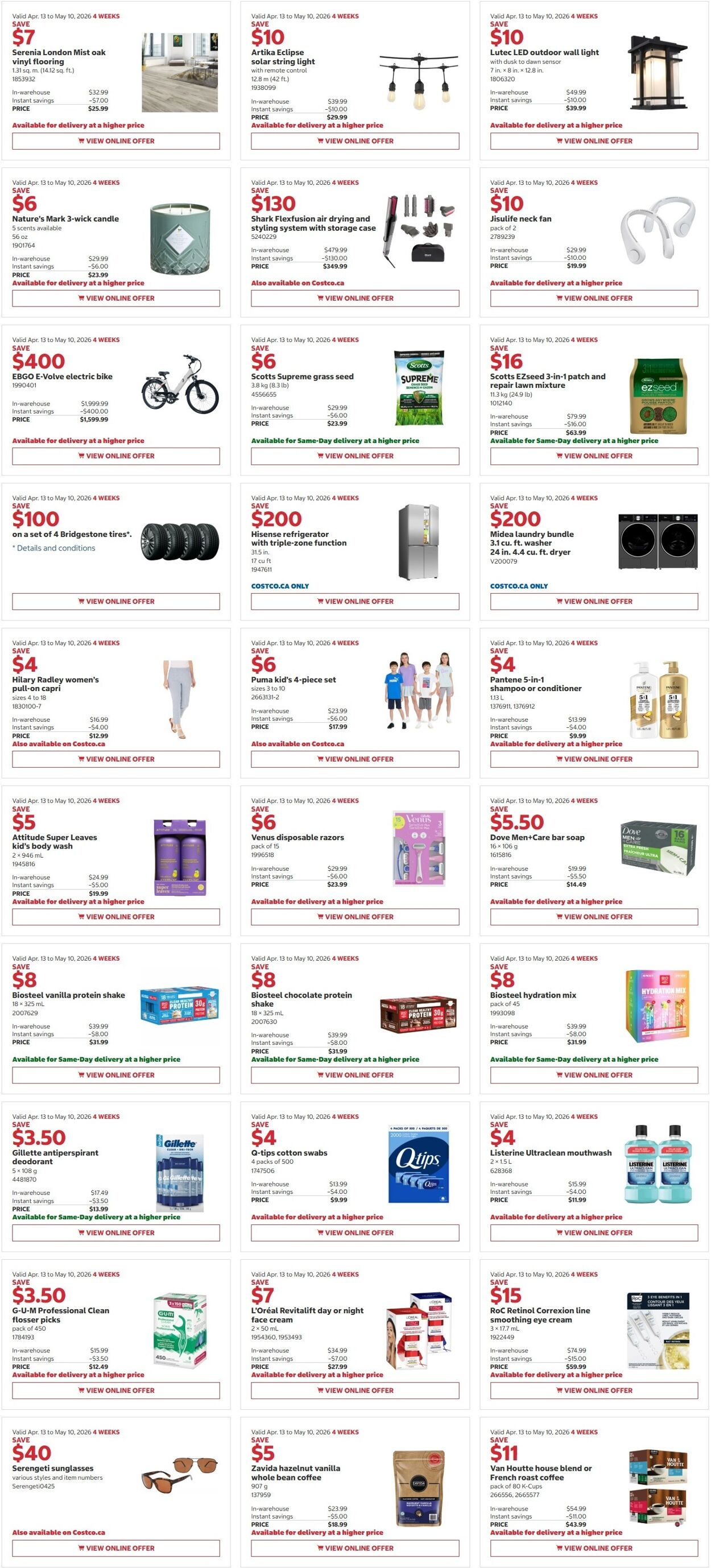 Circulaire Costco 13.04.2026 - 26.04.2026