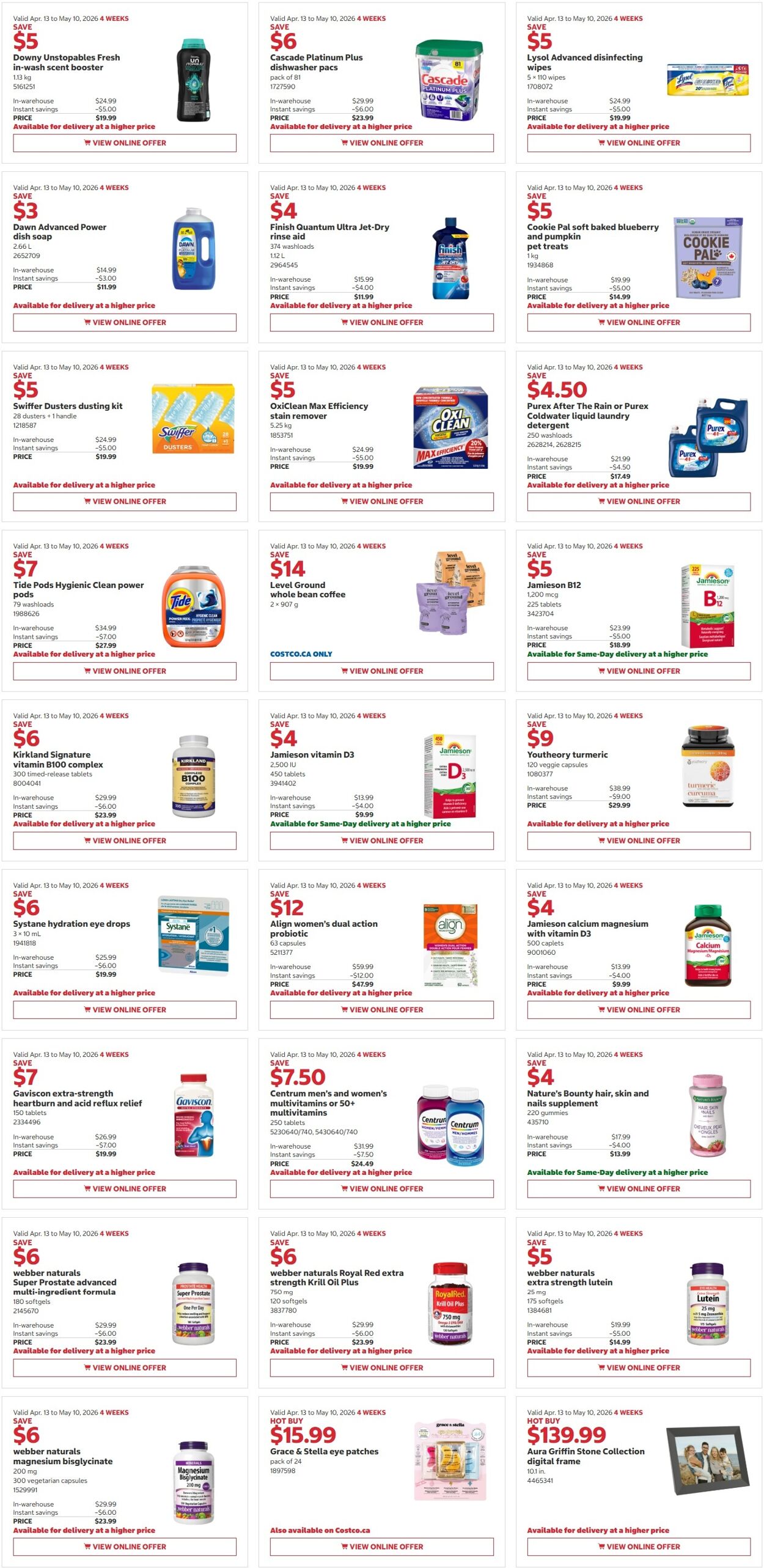 Circulaire Costco 27.04.2026 - 10.05.2026