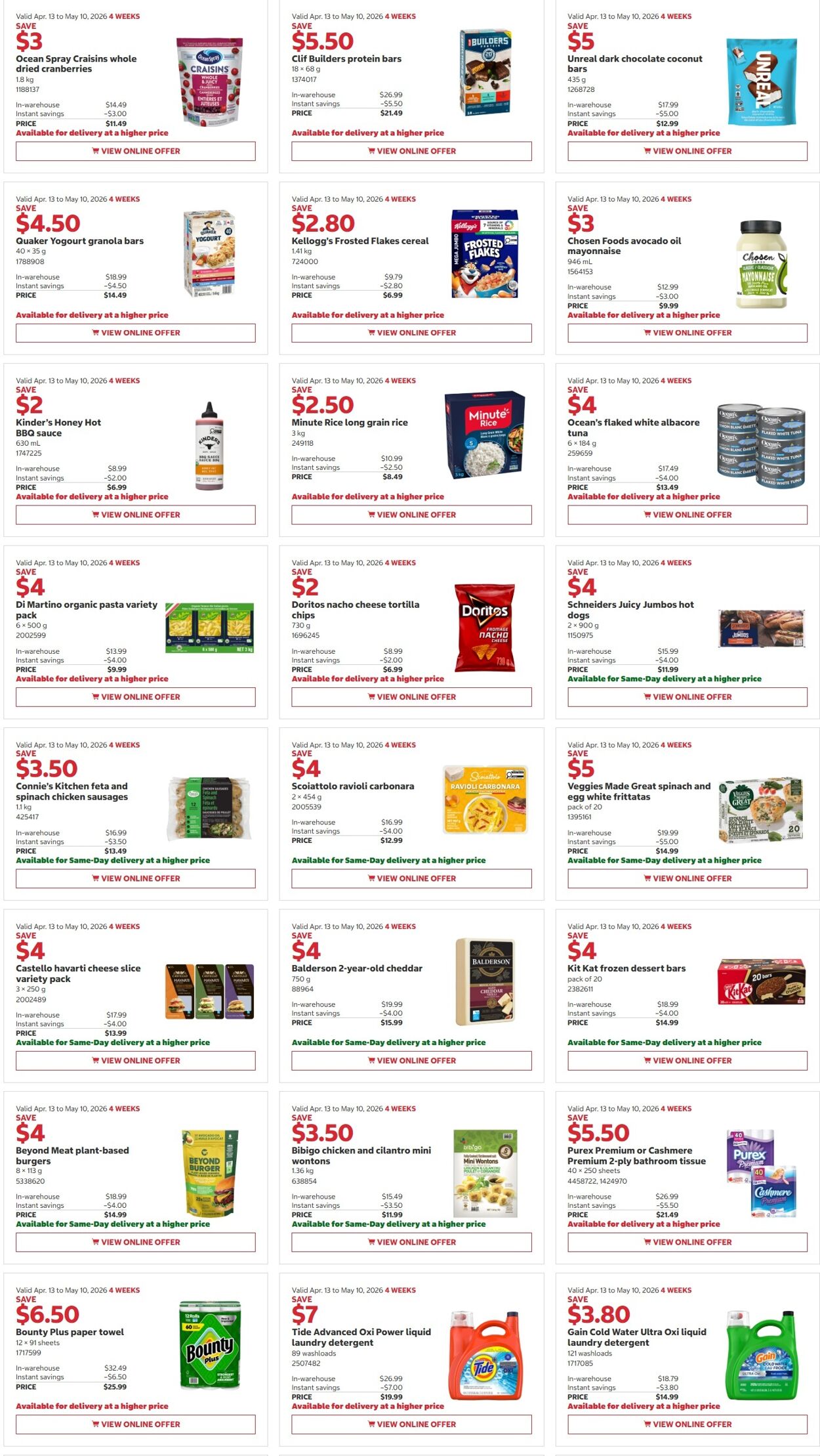Circulaire Costco 27.04.2026 - 10.05.2026