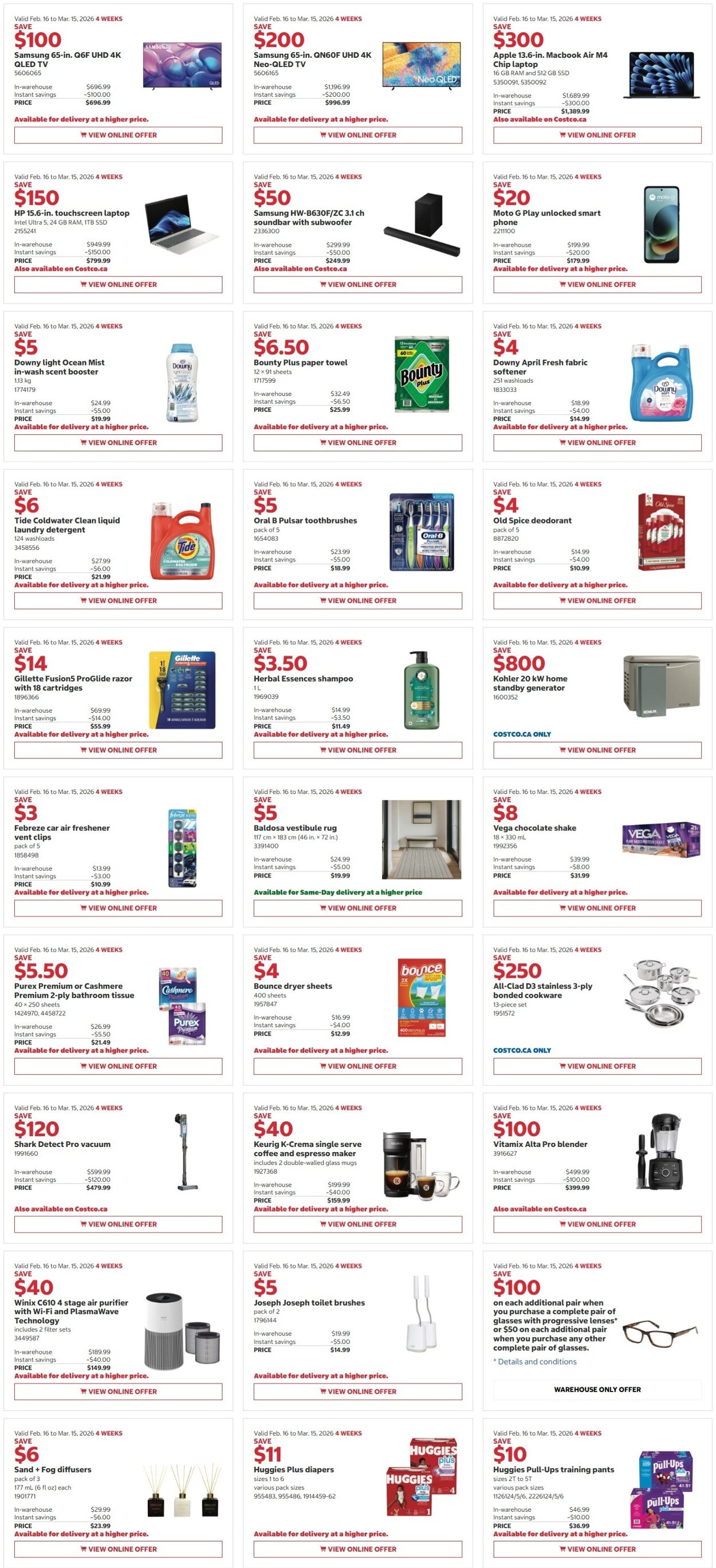 Circulaire Costco 16.02.2026 - 01.03.2026