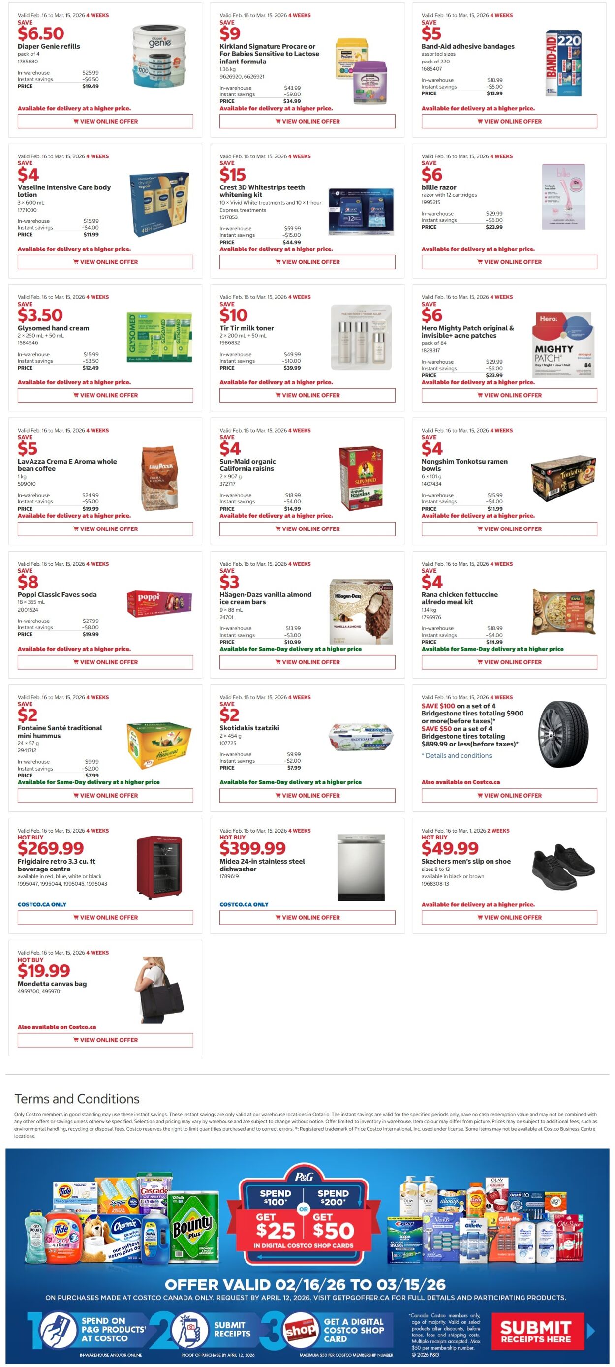 Circulaire Costco 16.02.2026 - 01.03.2026