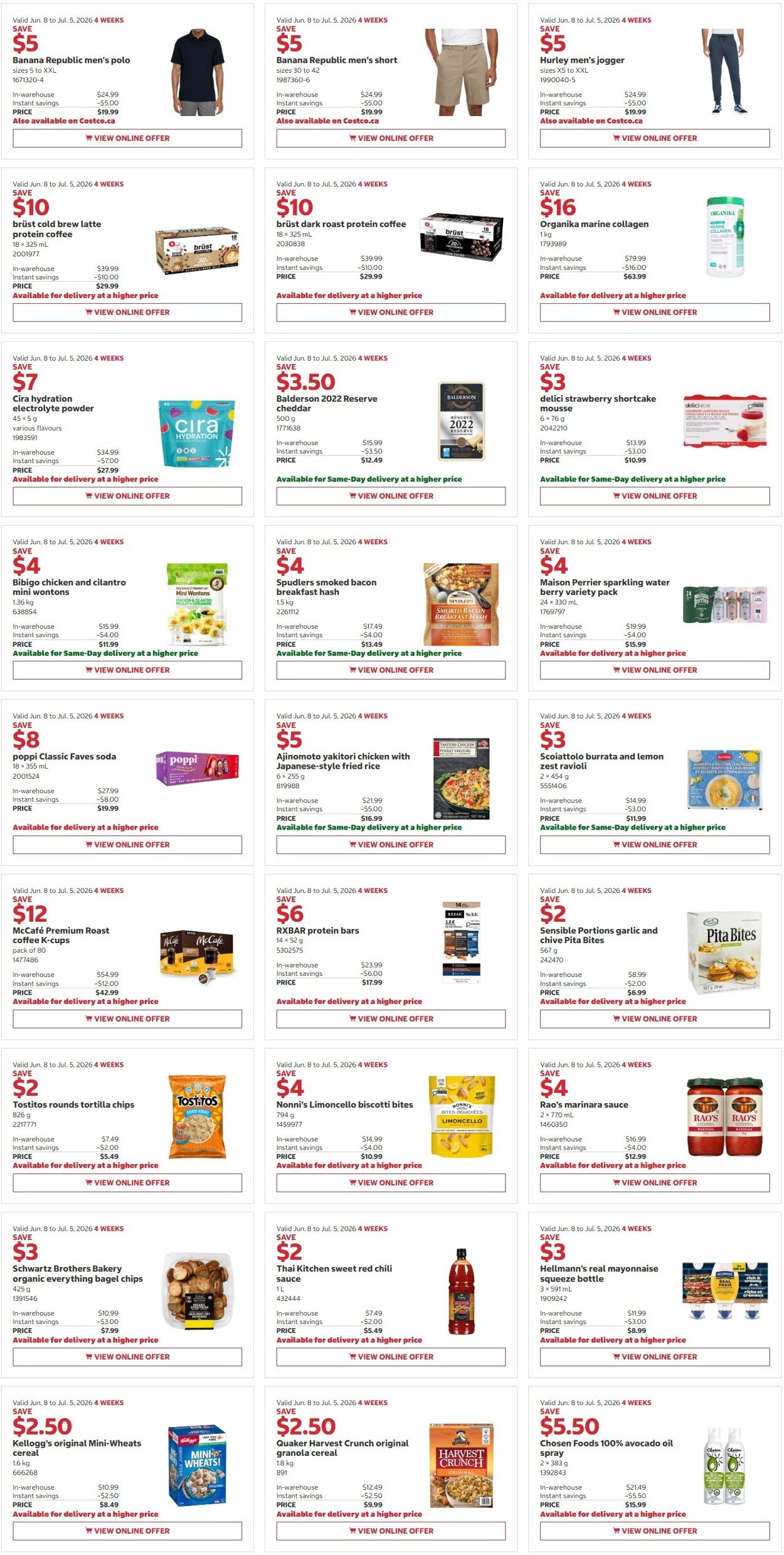 Circulaire Costco 22.06.2026 - 05.07.2026