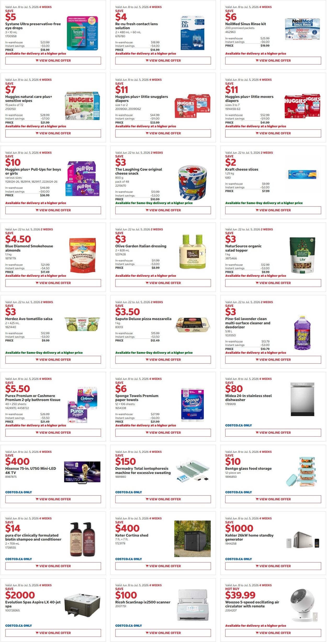 Circulaire Costco 22.06.2026 - 05.07.2026