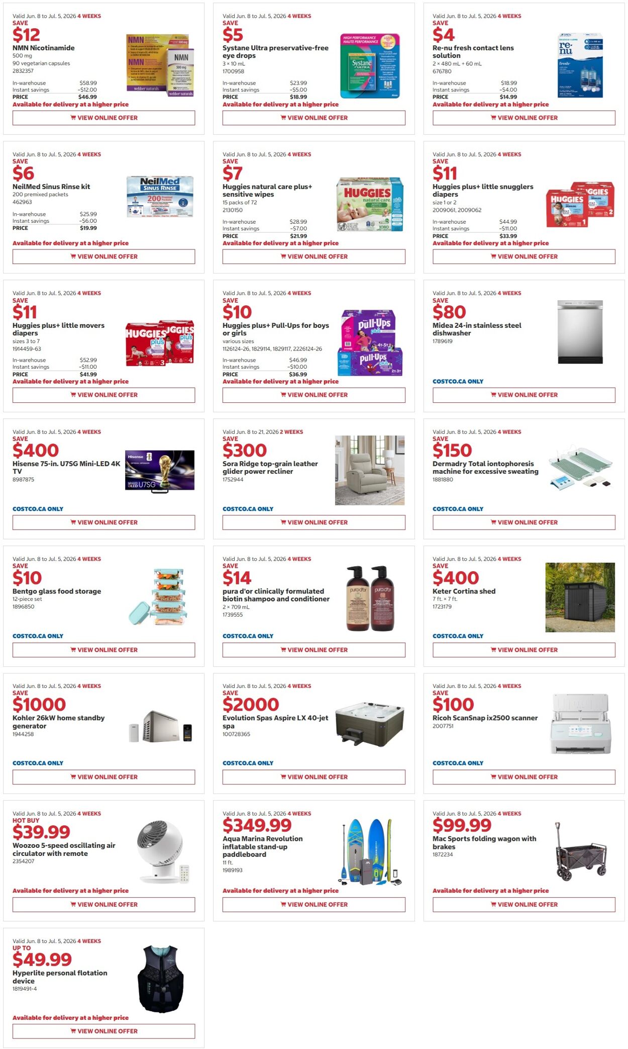 Circulaire Costco 08.06.2026 - 21.06.2026
