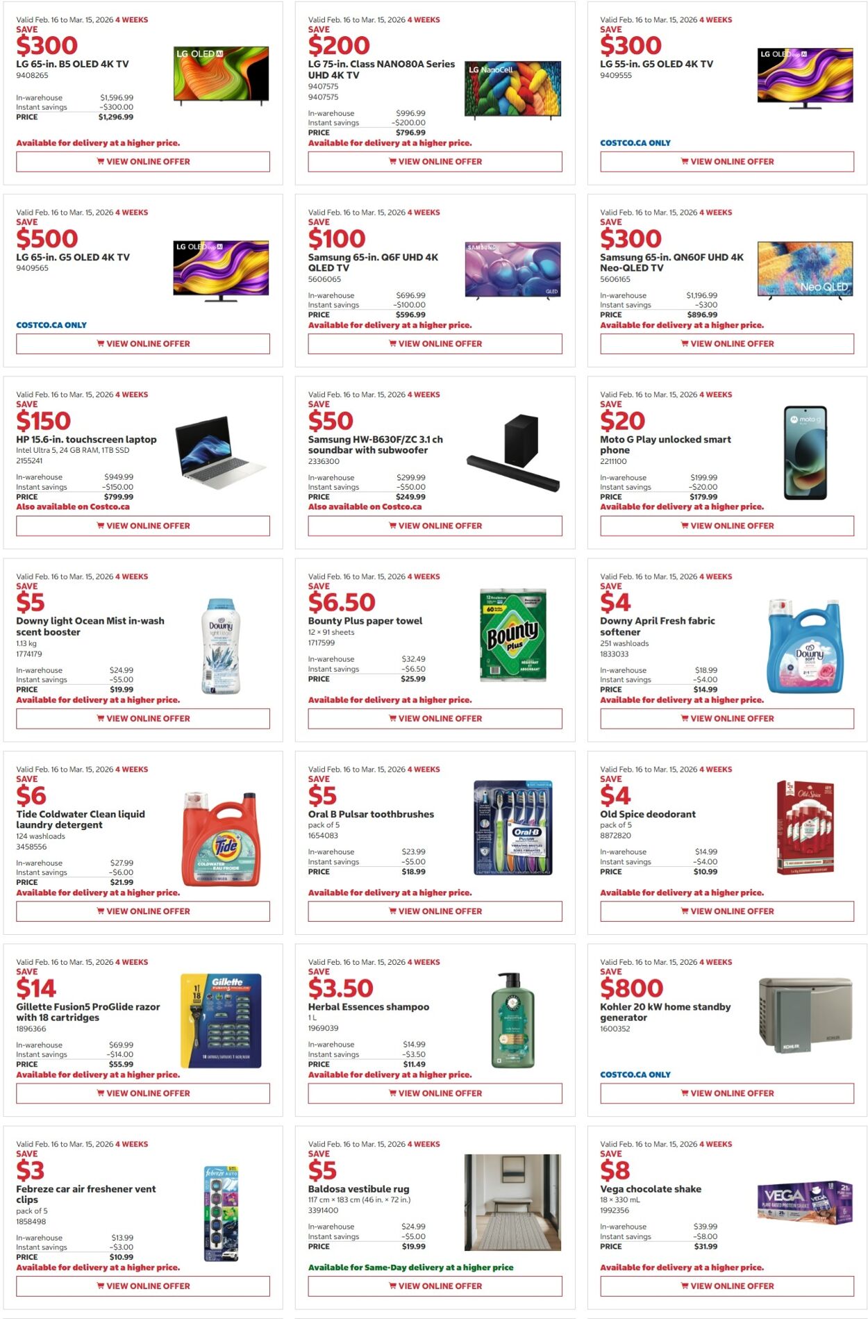 Circulaire Costco 02.03.2026 - 15.03.2026