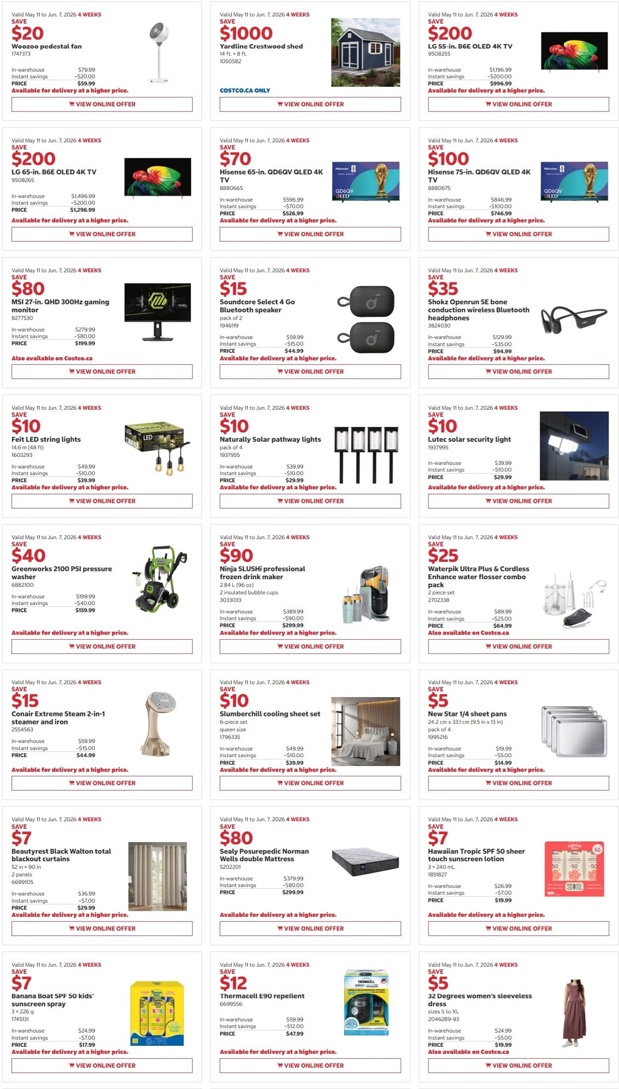 Circulaire Costco - Costco (West, ON, Atlantic Canada) Warehouse Offers May 25 to June 7 25 mai 2026 - 7 juin 2026